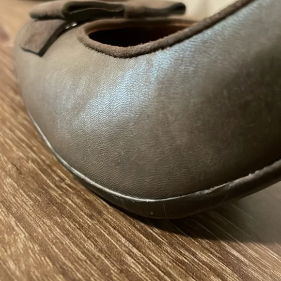 GOEX Heels Women Size8 EU38.5 Taupe Italian Design Medium Heel Insole Square Toe - Picture 15 of 15